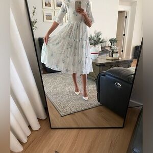 JessaKae White and Blue Floral Dress